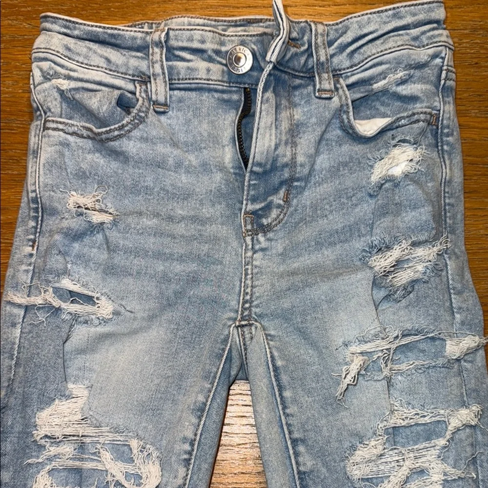 American Eagle Outfitters Blue Skinny Jeans Light Wash - Picture 2 of 4